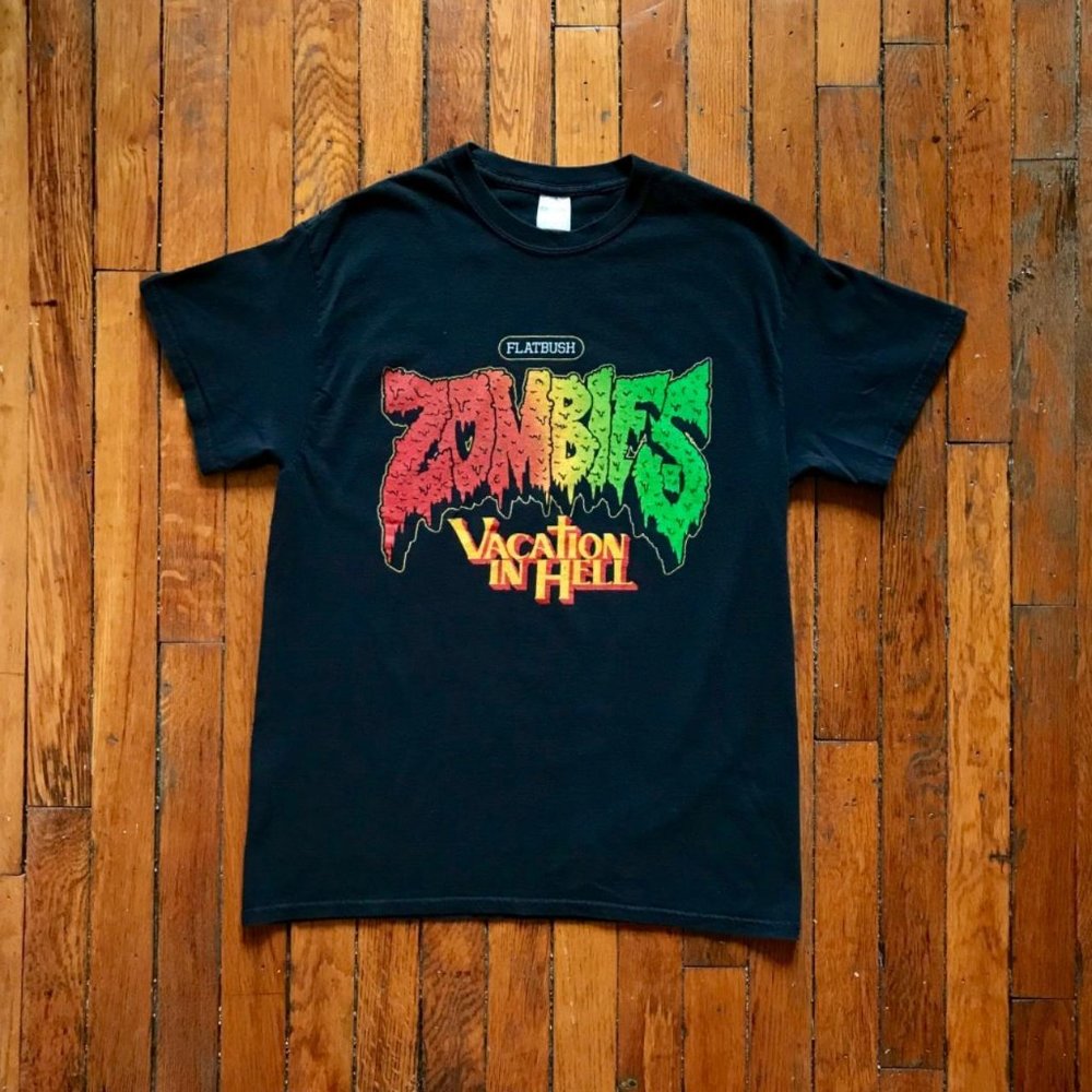 Limited 2018 Flatbush Zombies Vacation in Hell Men Black Red Yellow Green TShirt